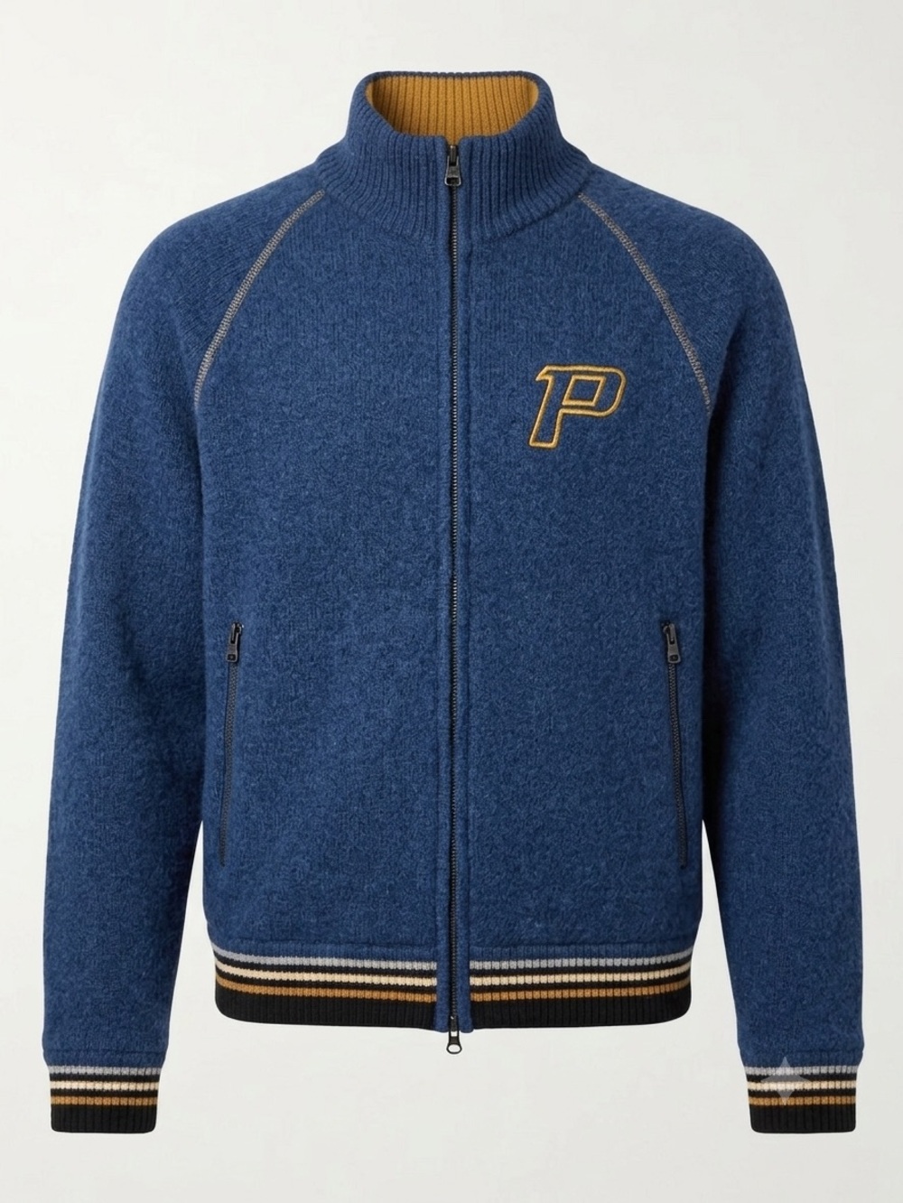Peak Performance Andrew WB Jacket Mens M Blue Wool Lined Full Zip P Logo